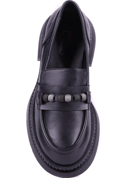 - Hakiki Deri Siyah Renk Kadın Loafer - 25101901 indirimleri