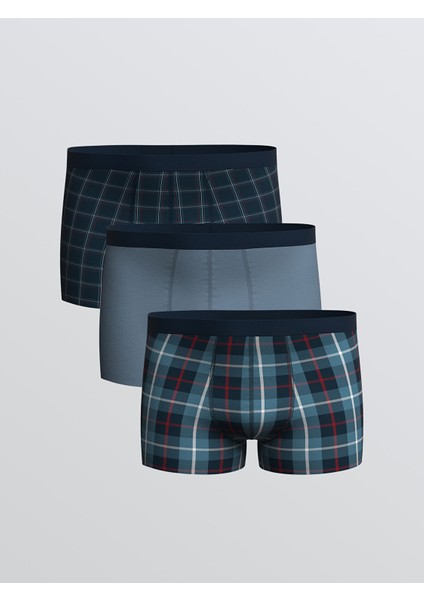 Yeni Sezon Standart Kalıp Pamuklu Esnek Erkek Boxer 3'lü