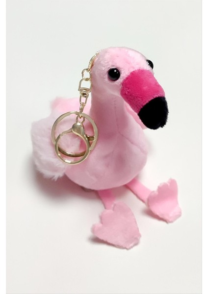 Ds-Derin Flamingo Peluş Anahtarlık-Pembe