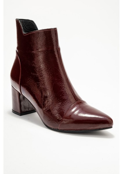 Gael Bordo Rugan Hakiki Deri Kadın Kalın Topuklu Bot modelleri