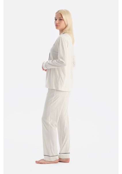 Çizgili Gömlek Pantolon Takım modelleri