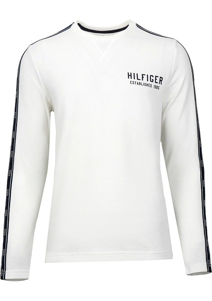 09T4087-102 Erkek Sweatshirt Beyaz
