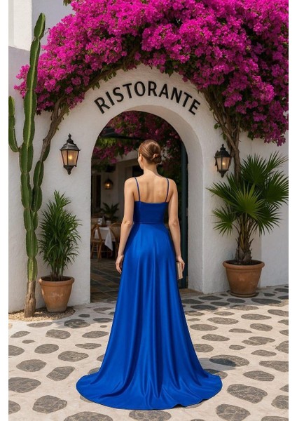 Askılı Saten Elbise 582151 Saks fiyatları