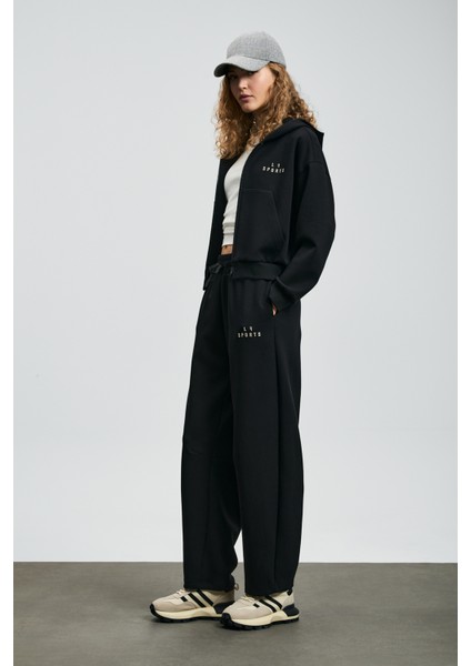 Ada Örme Kadın Eşofman Siyah