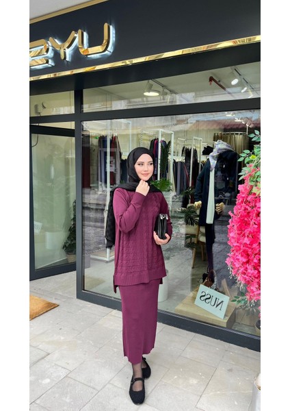 1350 Kazayağı Desenli Takım Bordo modelleri