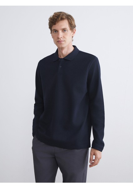 Yeni Sezon Polo Yaka Uzun Kollu Erkek Sweatshirt