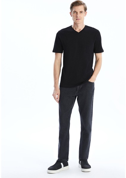 Yeni Sezon V Yaka Kısa Kollu Penye Erkek Tişört fiyatları