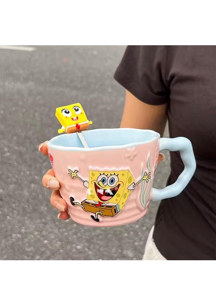 Sünger Bob Kaşıklı Kupa Bardak