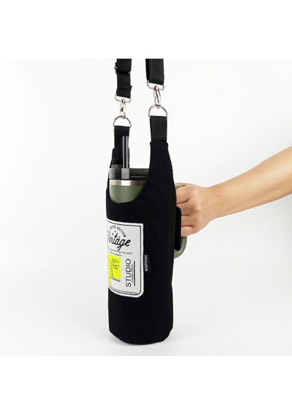 El Yapımı Love Ayıcık Matara Termos Kılıfı Kulplu Model Quencher Pipetli 1,18