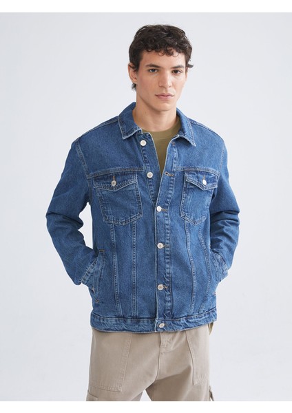 Yeni Sezon Standart Kalıp Erkek Jean Ceket