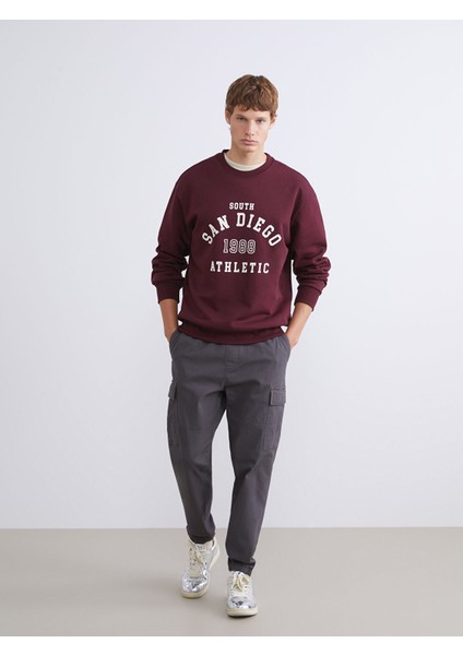 Yeni Sezon Bisiklet Yaka Baskılı Erkek Sweatshirt fiyatları