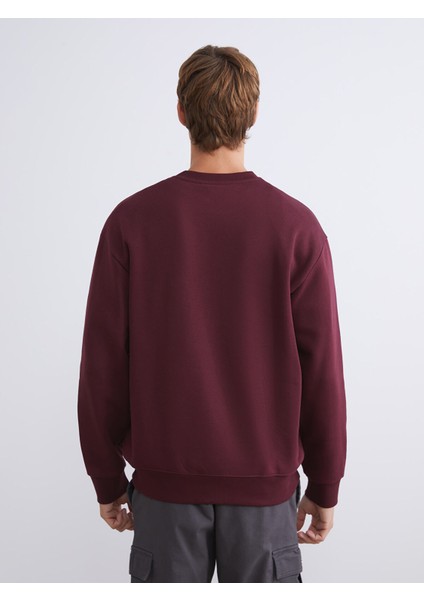 Yeni Sezon Bisiklet Yaka Baskılı Erkek Sweatshirt fırsatları