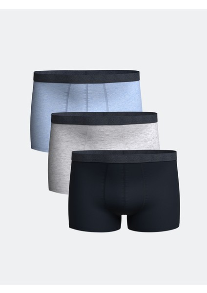 Yeni Sezon Standart Kalıp Pamuklu Esnek Erkek Boxer 3'lü