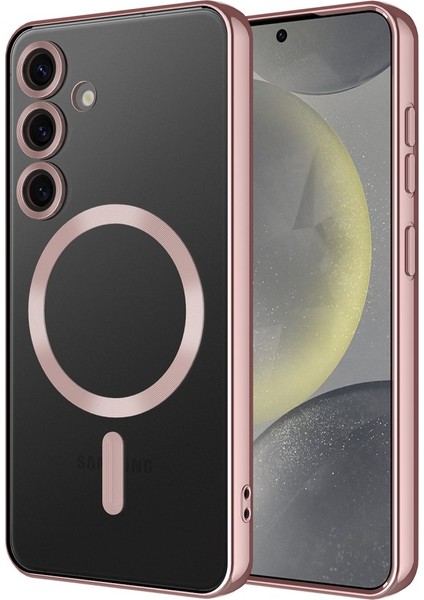 Samsung Galaxy A26 Için Magsafe ile Uyumlu Kılıf Kamera Lensli Korumalı Şeffaf Silikon Kapak