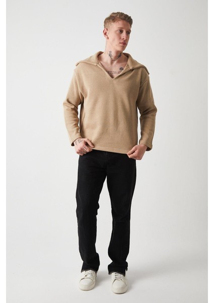 R-5850 Yaka Detaylı Örme Sweat
