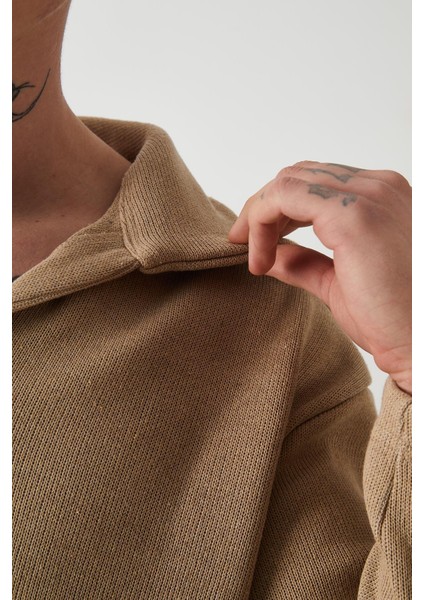 R-5850 Yaka Detaylı Örme Sweat fırsatları