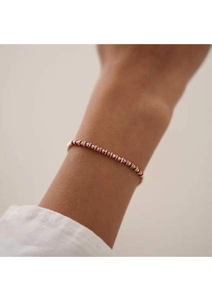 Kırmızı Mineli Dorika Altın Bileklik