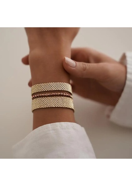 Kırmızı Mineli Dorika Altın Bileklik fiyatları