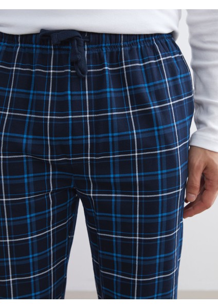 Yeni Sezon Standart Kalıp Ekose Erkek Pijama Alt modelleri