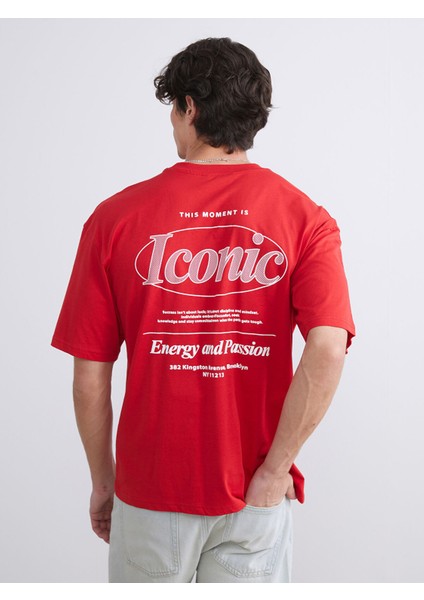 Yeni Sezon Bisiklet Yaka Baskılı Penye Erkek Tişört