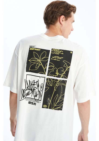 Yeni Sezon Bisiklet Yaka Kısa Kollu Baskılı Penye Erkek Tişört