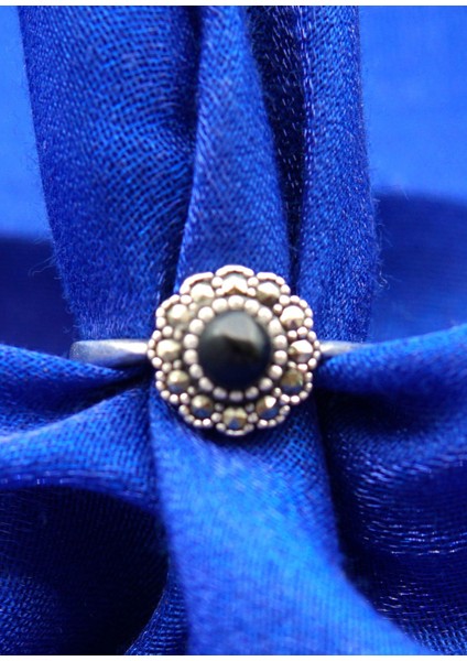 925 Ayar Kadın Gümüş Oltu Taşı Yüzük SY00041 modelleri