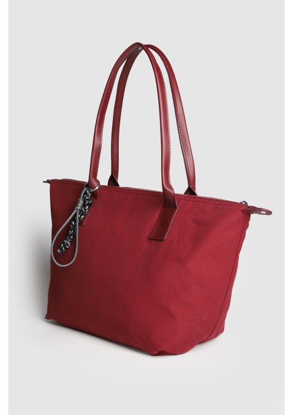 Kadın Muse Büyük Boy Paraşüt Kumaş Omuz Çantası Bordo