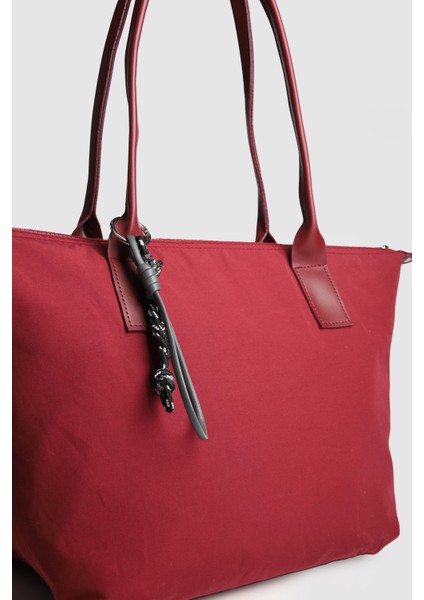 Kadın Muse Büyük Boy Paraşüt Kumaş Omuz Çantası Bordo modelleri