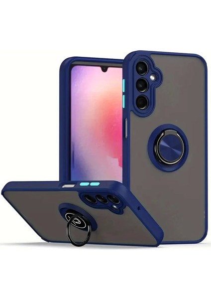 Bfs Samsung Galaxy A26 Kılıf Montreal Yüzüklü Silikon Kapak - Lacivert