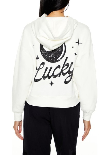 Lucky Yazılı Baskılı Sweatshirt modelleri