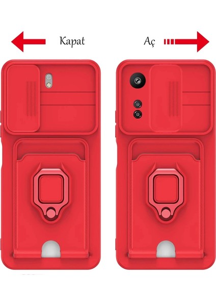 Bfs Xiaomi Redmi 13C Kılıf Zuma Kartvizitli Yüzüklü Silikon - Lila fırsatları