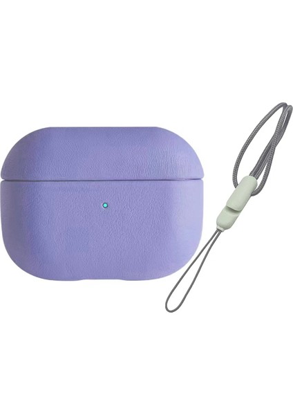 Bfs Airpods Pro 2 (2.nesil) 405 Deri Kılıf - Lila