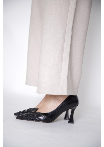 315151122-1 Suni Napa Abiye Topuklu Siyah Kadın Ayakkabı fırsatları