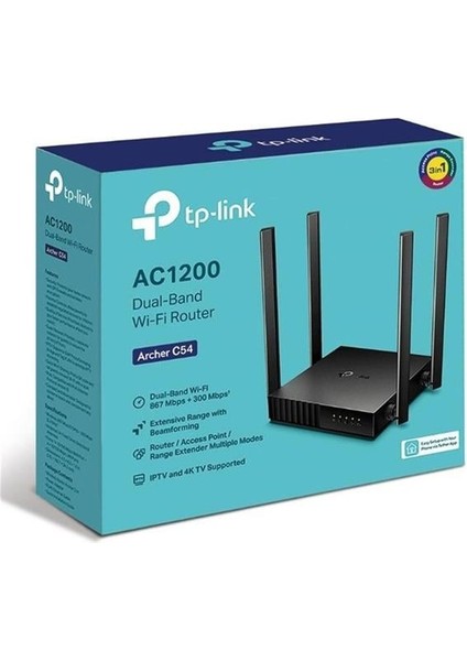 Tp-Link Archer C54 AC1200 Kablosuz Wifi 5 Dual Band Router fiyatları