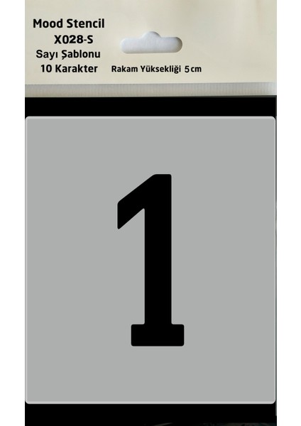 Stencil Rakam Boyama Şablonu X028-SAYI