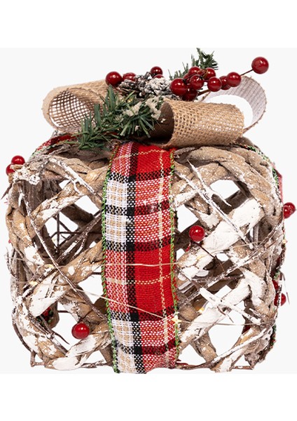 Işıklı Kırmızı, Siyah Şeritli Hediye Paket Seti 15+20+25CM (Kendinden Led'li) fırsatları