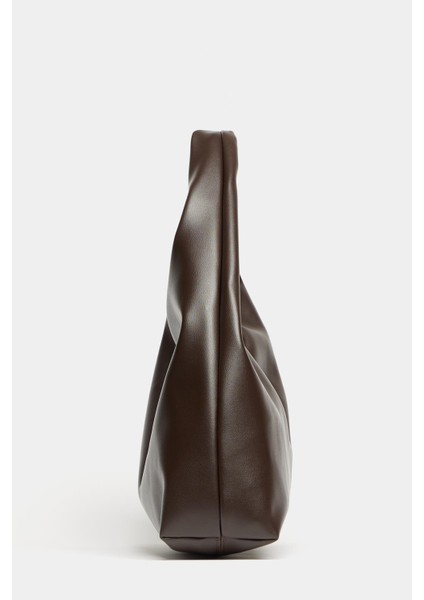 Kahverengi Pu Deri Kadın Shopper Omuz Çantası – Yumuşak Form Vintage Model fırsatları