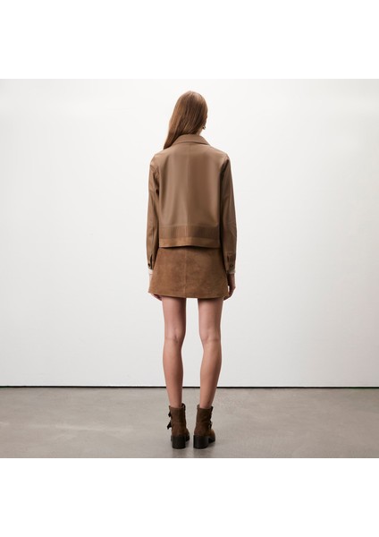 Alvira Açık Kahve Kadın Süet Etek fırsatları