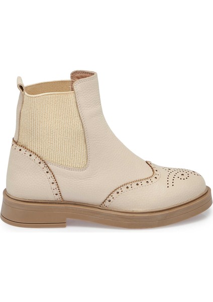 Ekru Hakiki Deri Kadın Casual Bot - K24K1BT67616-T5T modelleri