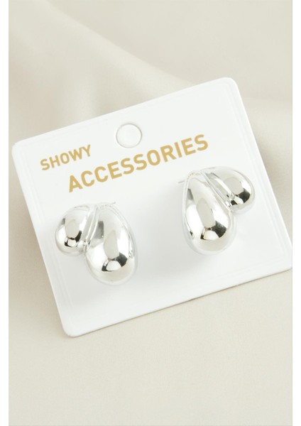 Ds-Derin Bombeli Su Damlası Küpe-Gümüş Rengi fiyatları