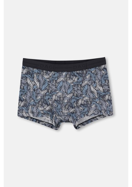 Siyah 5210 Desenli Pamuk Boxer