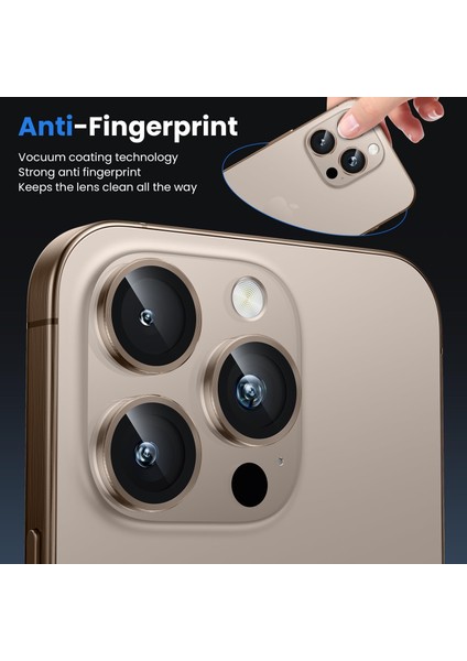 Apple iPhone 16 Pro Max Parmak Izi Bırakmayan Safir Anti-Reflective Sapphire Vault Kamera Lens Koruyucu modelleri