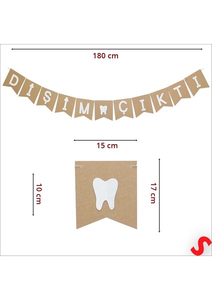 Dişim Çıktı Kraft Banner - 180 cm fiyatları