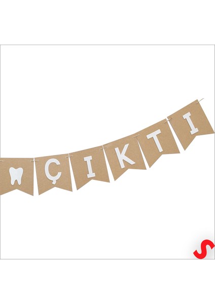 Dişim Çıktı Kraft Banner - 180 cm fırsatları