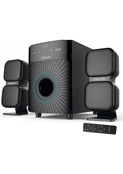 Mikado MD-360BT 2+1 38W Bt/aux/usb/fm/led Ekran Multimedia Speaker Ev Sinema Sistemi