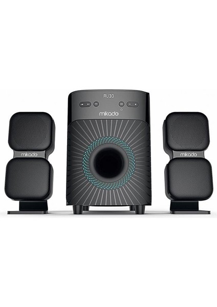 Mikado MD-360BT 2+1 38W Bt/aux/usb/fm/led Ekran Multimedia Speaker Ev Sinema Sistemi fiyatları
