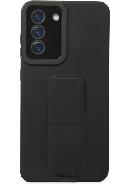 Bfs Samsung Galaxy S21 Fe Kılıf Mega Standlı Silikon - Siyah