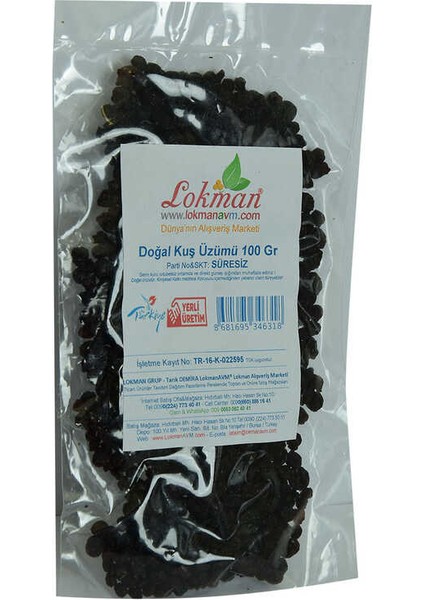 Kuş Üzümü Doğal 100 gr Paket modelleri