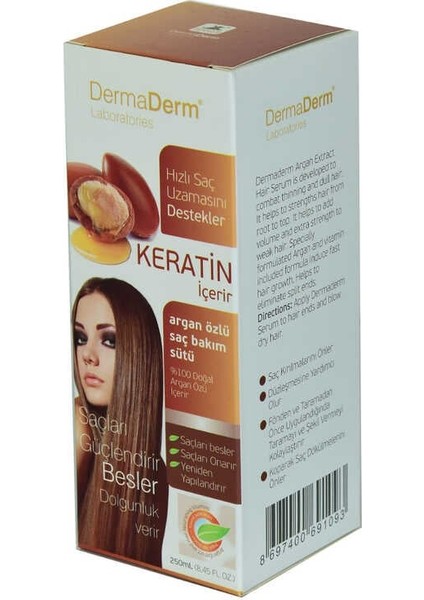 Keratinli Argan Özlü Saç Bakım Sütü Hızlı Saç Uzamasına Etkili 250 ml modelleri