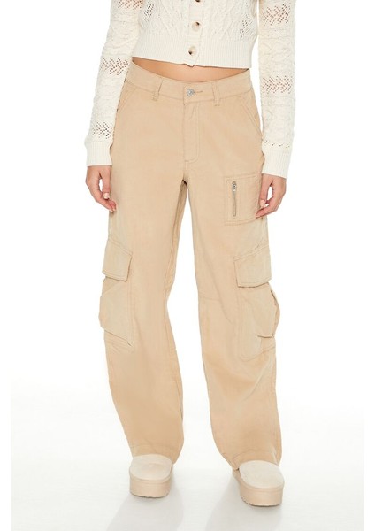 Kadife Straight Kargo Pantolon